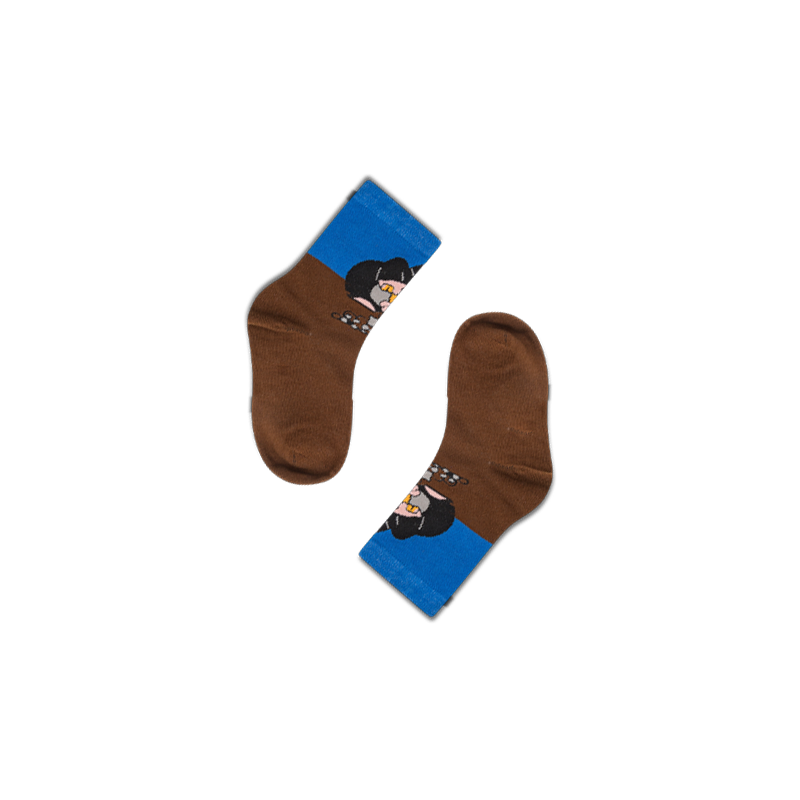 koaa – La petite taupe « Am Graben » – Chaussettes bleu/marron