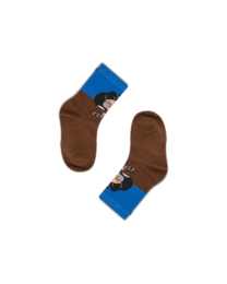 koaa – La petite taupe « Am Graben » – Chaussettes bleu/marron