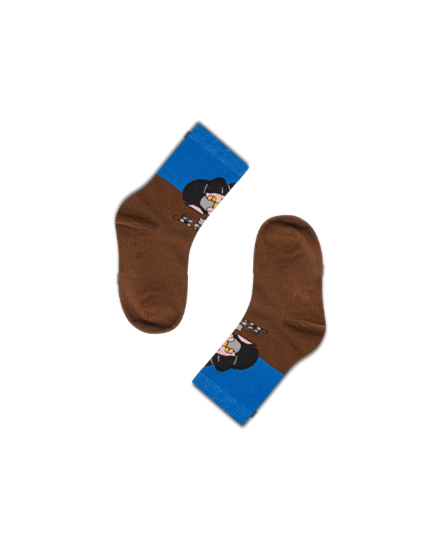 koaa – La petite taupe « Am Graben » – Chaussettes bleu/marron