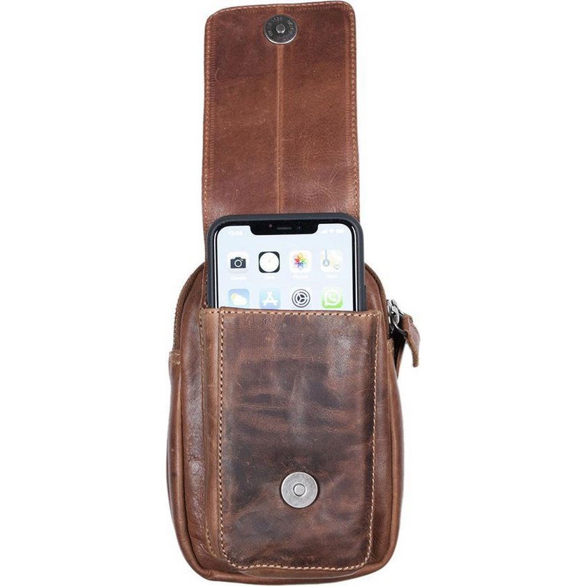 Gürteltasche Cognac Leder Leder Hüfttasche Leder Bauchtasche Festival