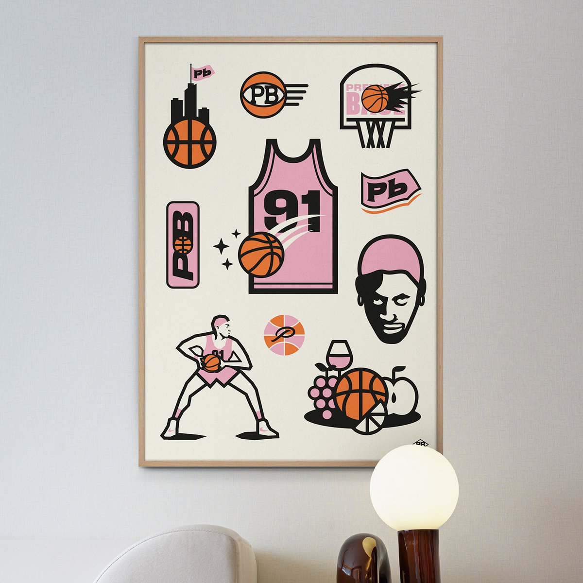 Poster "PB Basket-Ball" - A4 & 30x40cm - Art print