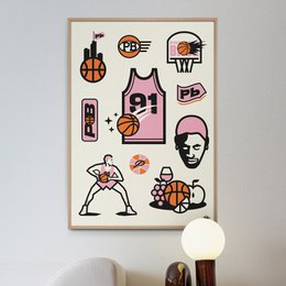 Poster "PB Basket-Ball" - A4 & 30x40cm - Art print