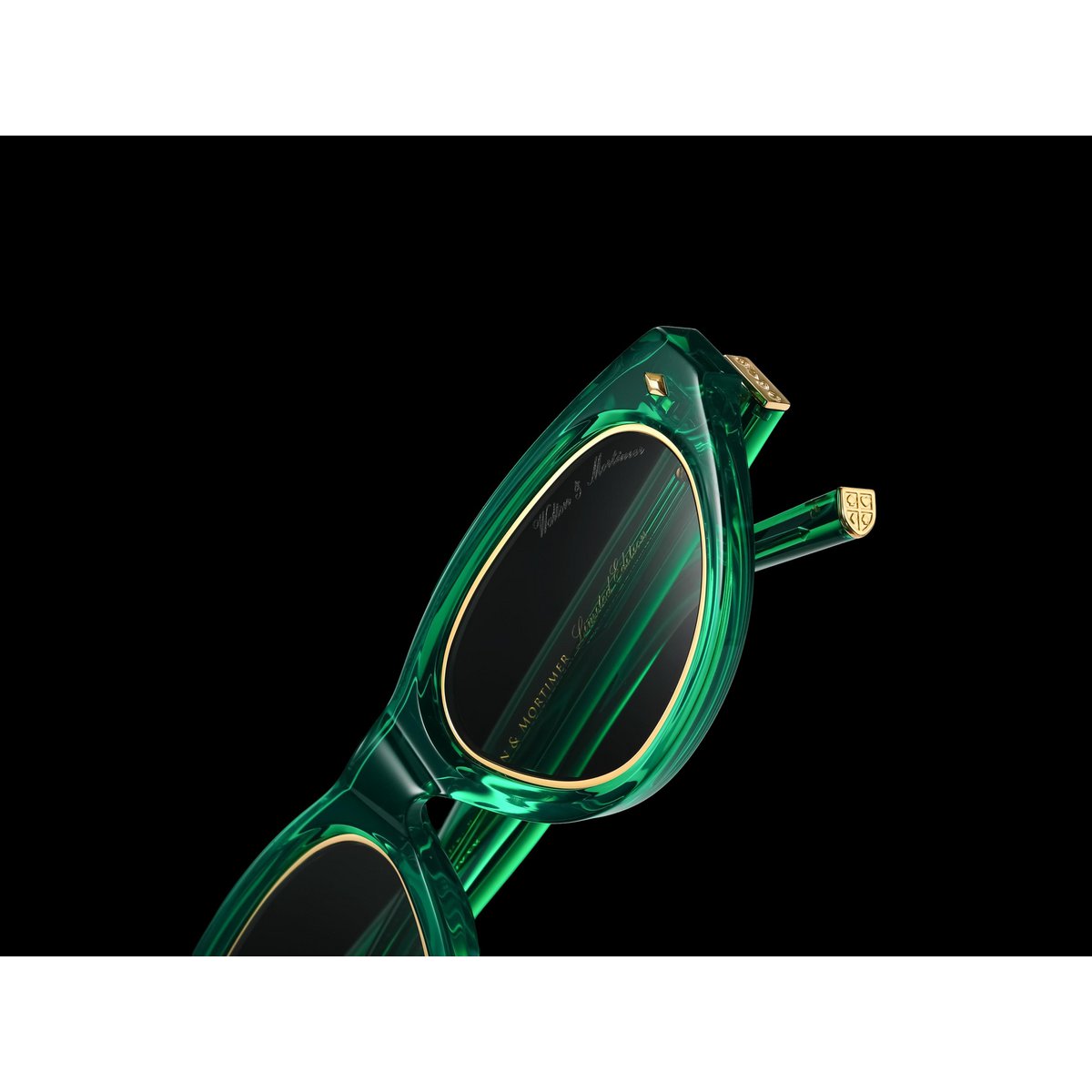 Walton & Mortimer nr. 21 “Enkeproducenten” Poison Green Limited Edition solbriller