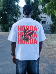 T-shirt Boxy Fit Bianca 100% Cotone Horda X3
