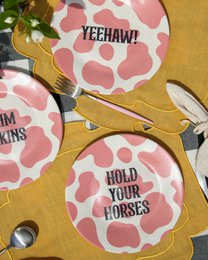 Dessertplade "Hold dine heste" Cowgirl -æraen