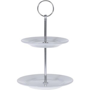 Etagere porcelain 2-layer Ø13 and Ø15cm