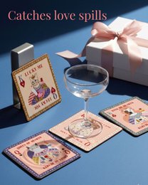 Metal & Magnet Animal Art Beverage Coaster - Also Fridge Magnet, 9.5cm