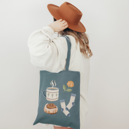 Sacca in tessuto Autunno Hygge scandi jute borse North - Scandinavia Svezia - Regalo accogliente tasca di iuta