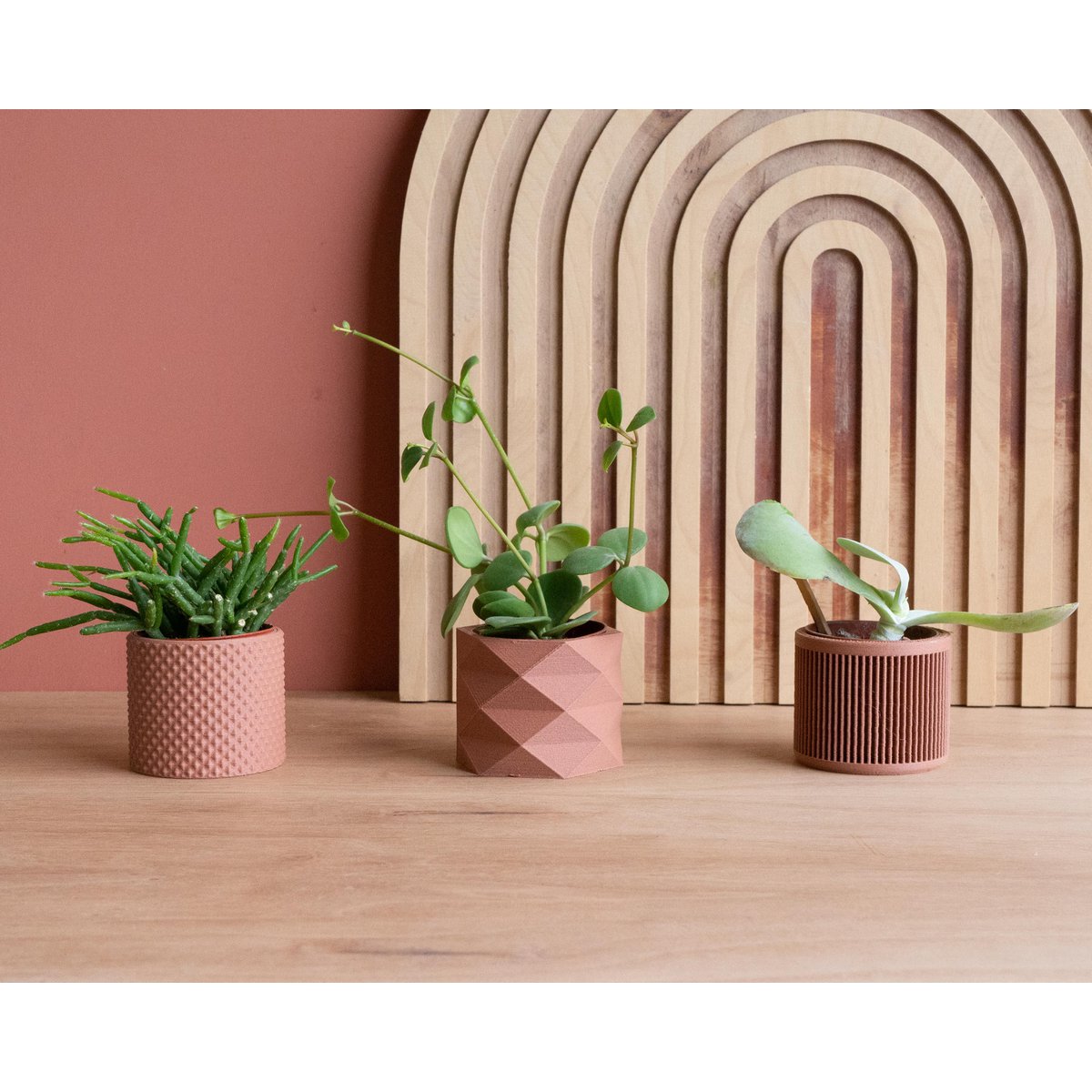 Set 3 vasi Terracotta – Piko - Diamant - Giappone