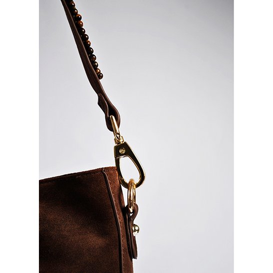 BOHO IBIZA BAG - Bandolera Tiger Turquesa (70cm) + Bolso de ante (Cocoa)