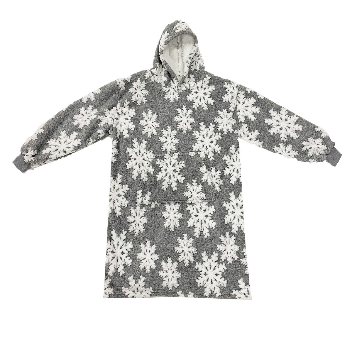 Textino SNOWY - Hoodie 70x110 cm - Adults - Hoodie blanket - Unisex - Sharkskin - Grey