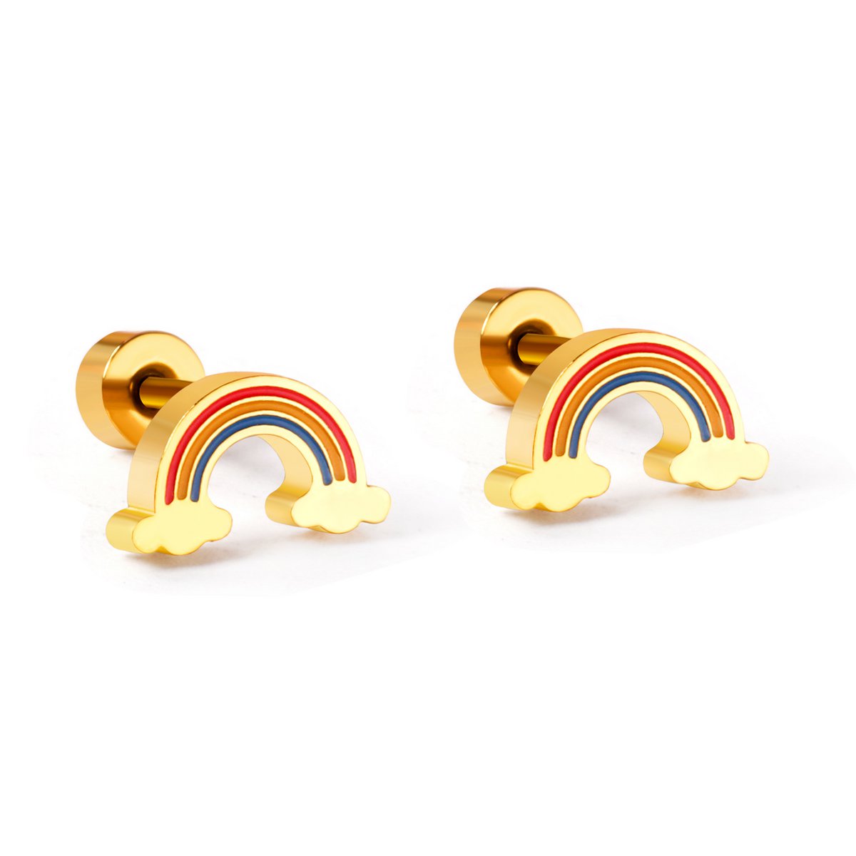 Ear studs rainbow