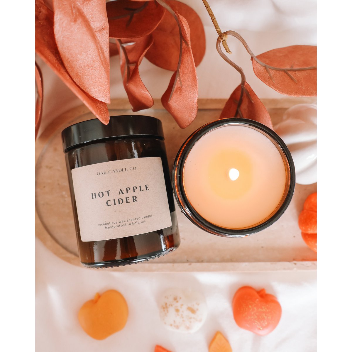 Hot Apple Cider Amber Jar Candle
