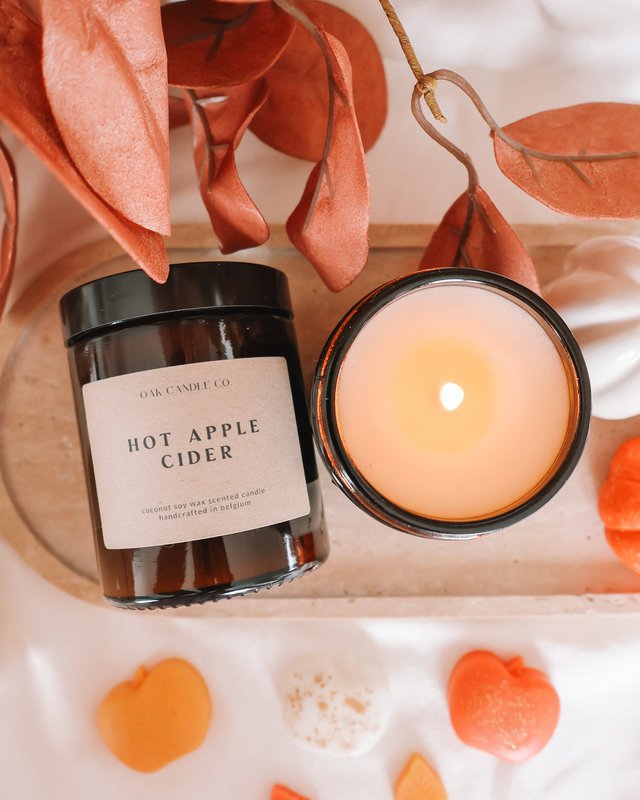 Hot Apple Cider Amber Jar Candle