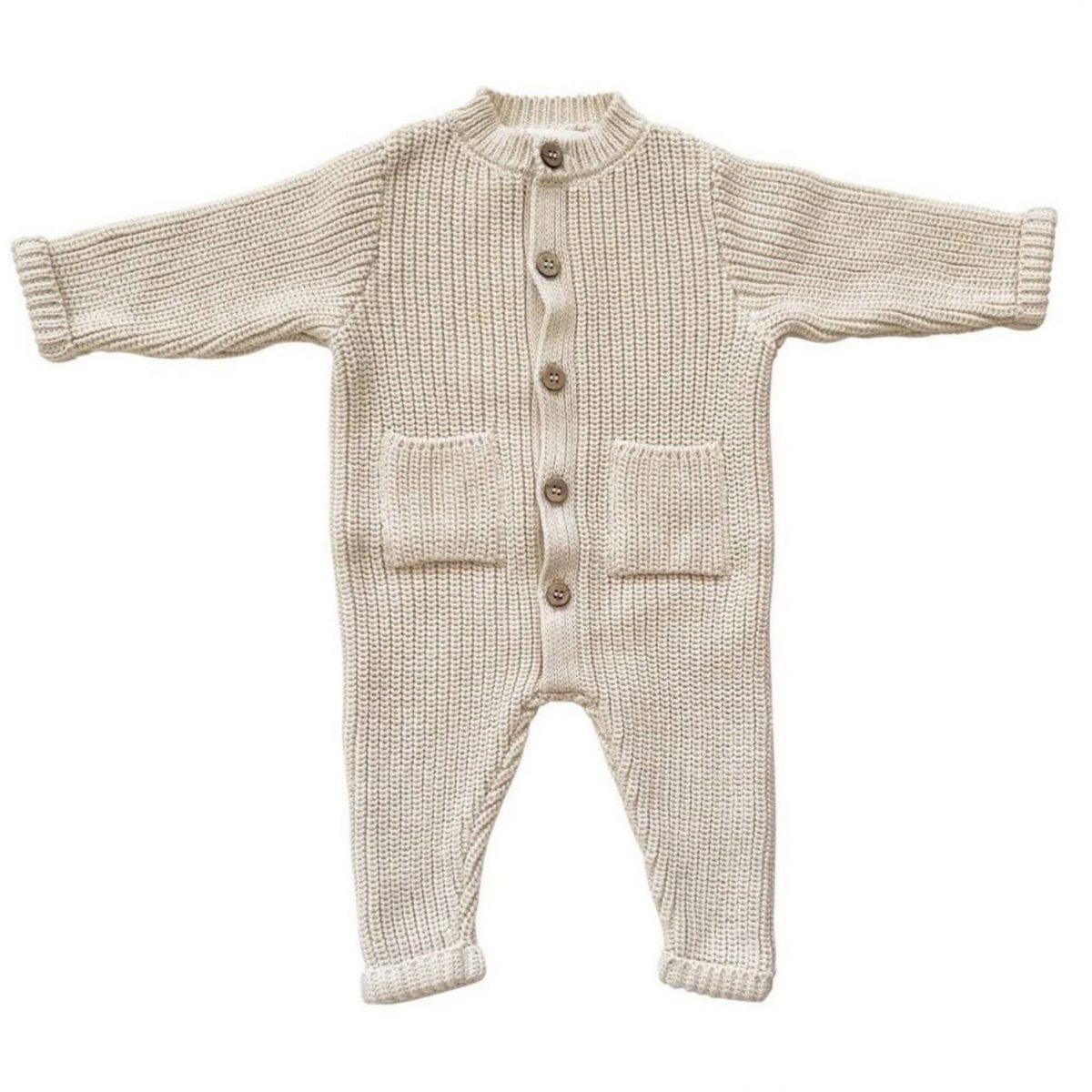 playsuit 62/68 knit Soft Sand
