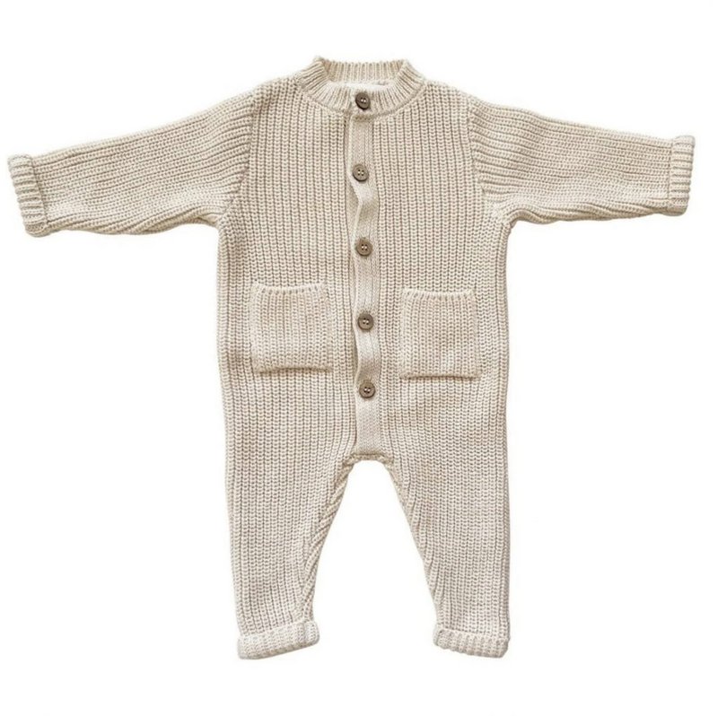 playsuit 62/68 knit Soft Sand