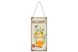 Targa in metallo Bee happy 7x15 cm Isabelle Rose