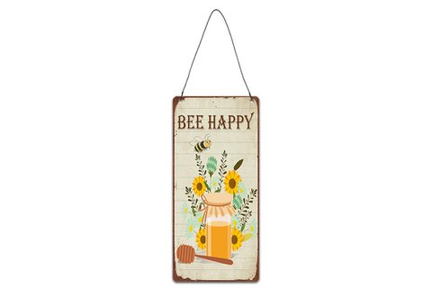 Metal sign Bee happy 7x15 cm Isabelle Rose