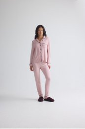 Bamboo Long Pyjama Set in Pink