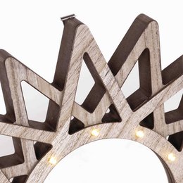 LUCE SPECCHIO SOLE IN LEGNO