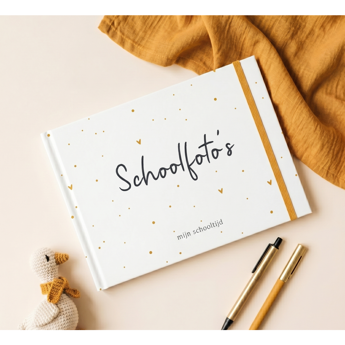 Fyllbooks My school photo book - Ocher dots