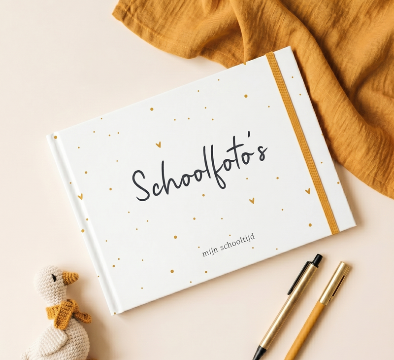 Fyllbooks My school photo book - Ocher dots