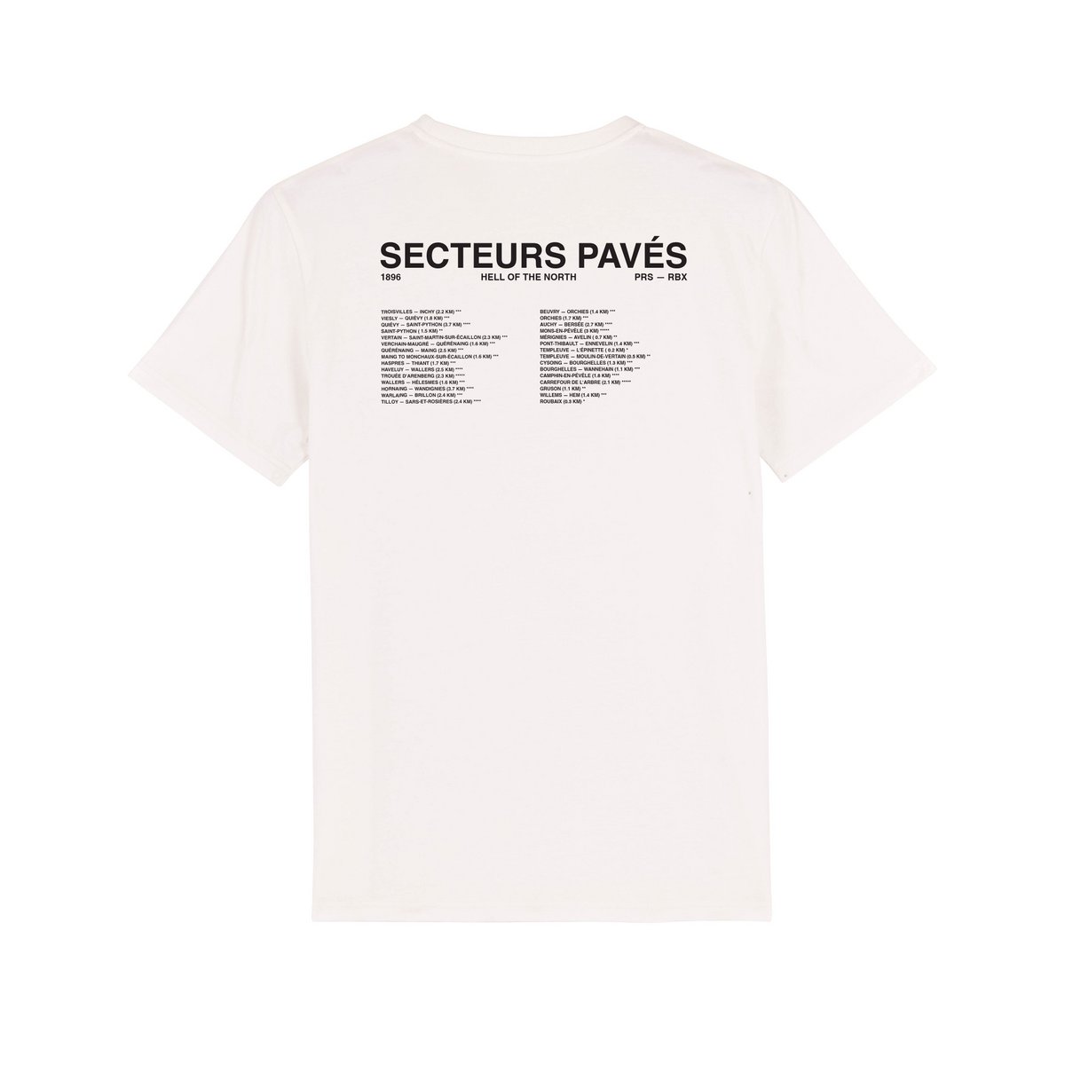 Sectors Pavés Roubaix camiseta ciclista unisex (blanquecino)