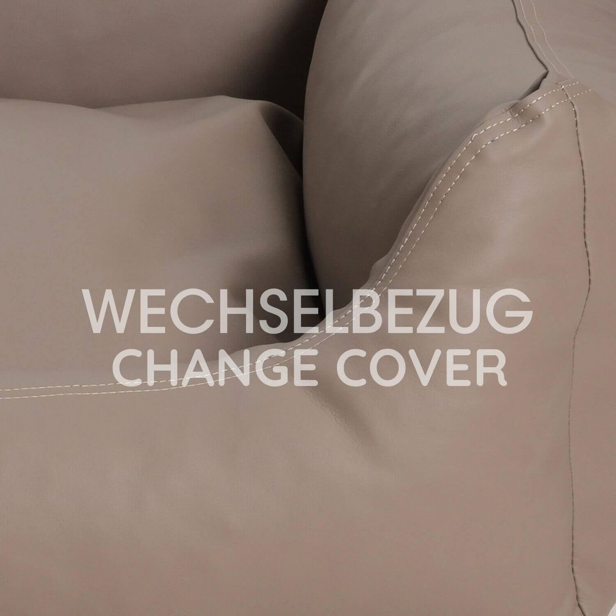 Wechselbezug Hundebett Box Bett Saddle Kunstleder sand