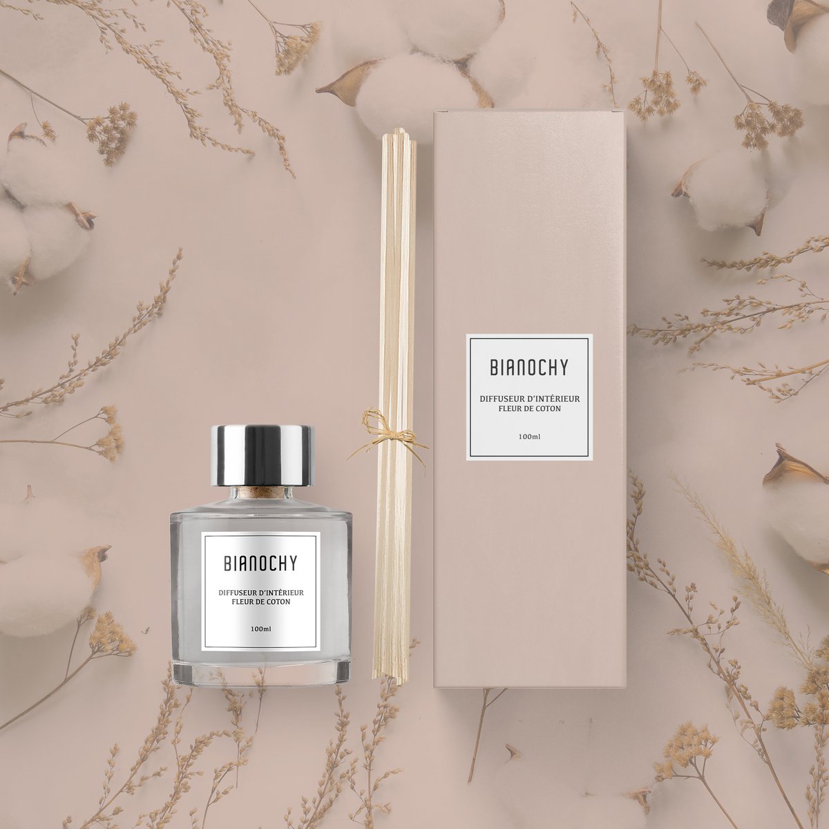DIFUSOR DE FLORES DE ALGODÓN