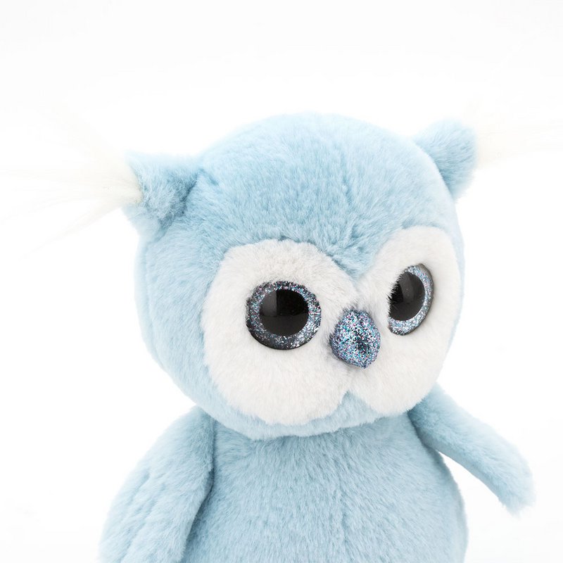 Blødt legetøj, fluffies - Fluffy den blå ugle (23 cm)