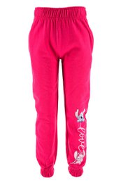  Bright pink kids jogging pants with Lilo and Stitch graphics, officially licensed product.