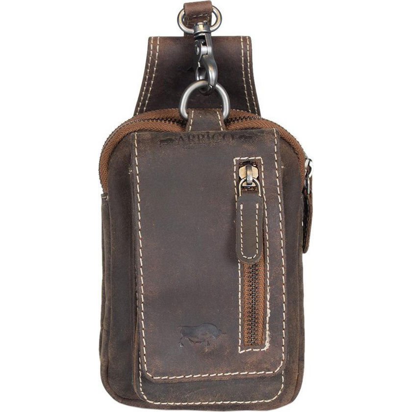 Belt bag light brown buffalo leather belt bag leather fanny pack festival bag light brown