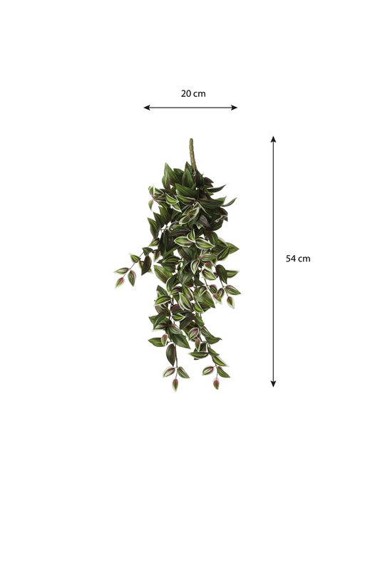 Kunst hangplant Tradescantia Groen