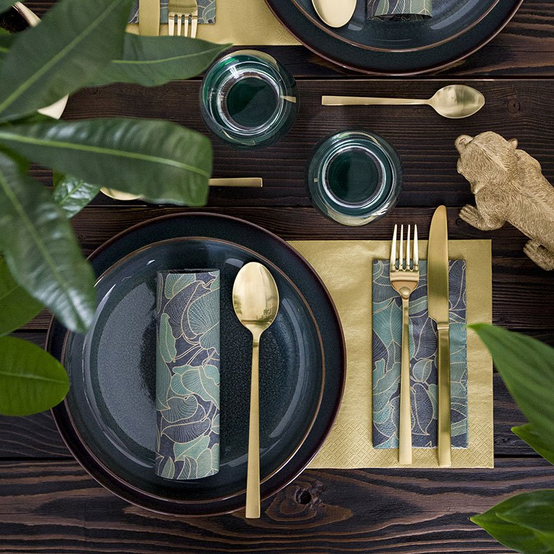 Lunch-Servietten Art Nouveau green