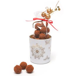 Tartufi in vaso decorativo (cacao) 150Grs