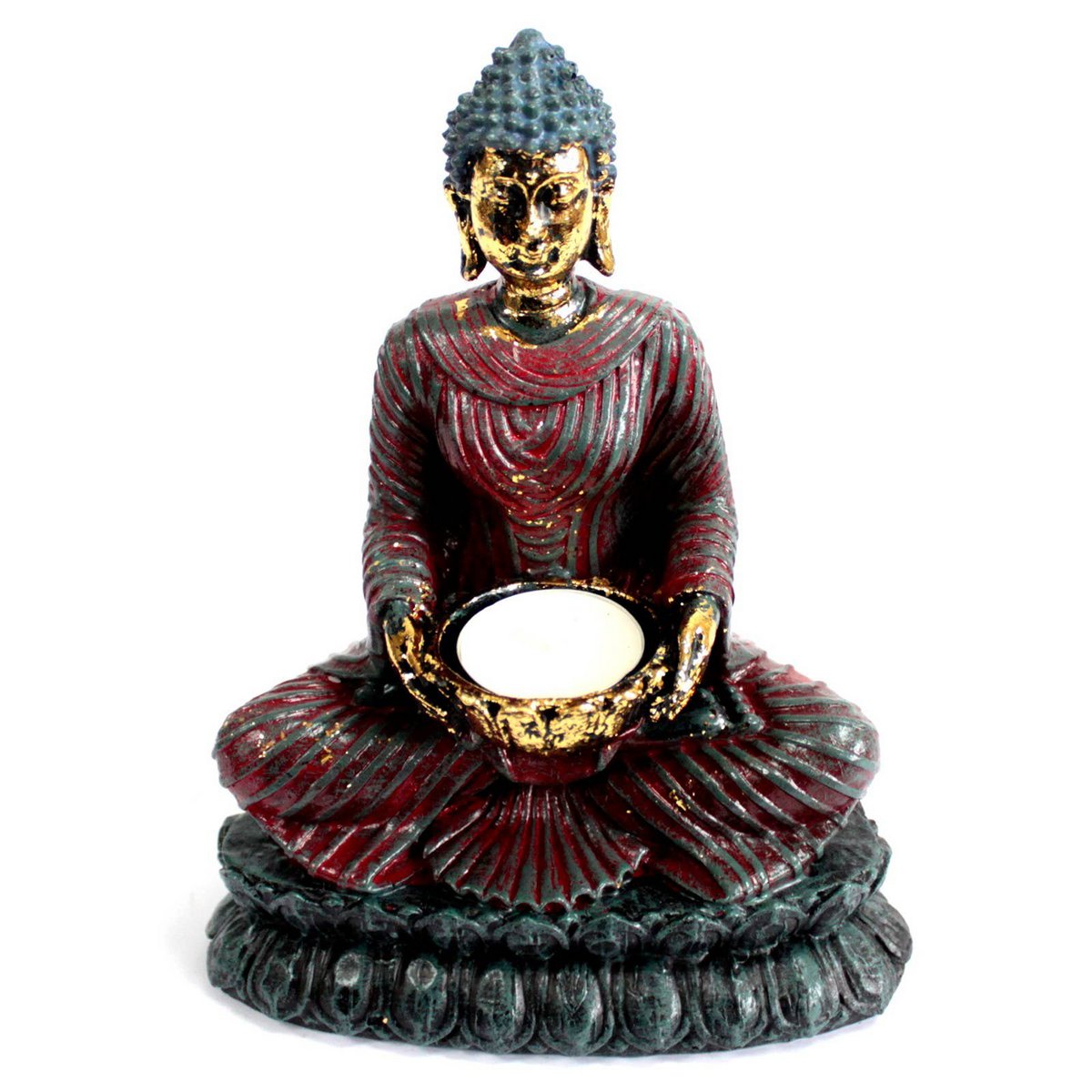Devotee Candle Holder - Antieke Boeddha -