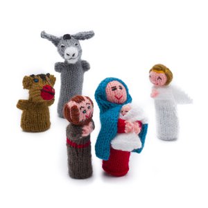 Christmas set of 5 finger puppets