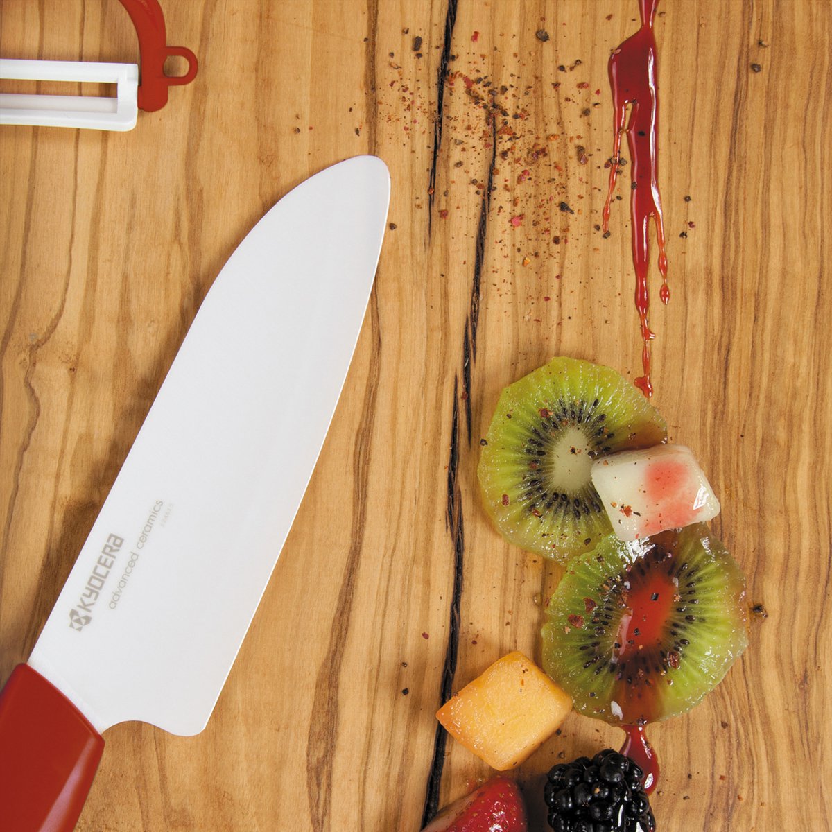 RED GEN ceramic santoku knife, blade: 14 cm