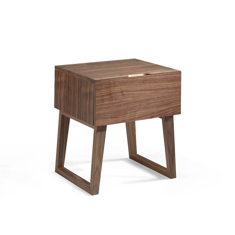 Walnut wood nightstand