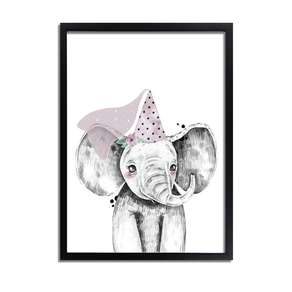 Affiche chambre éléphant pour enfants Hoedje