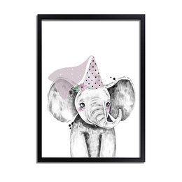 Elephant Children's room poster Hoedje