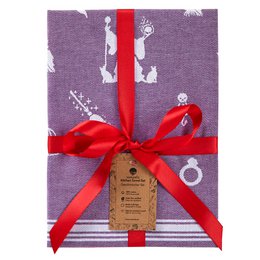 Kitchen Towel Magic Purple Red Green Cotton (3 pcs)