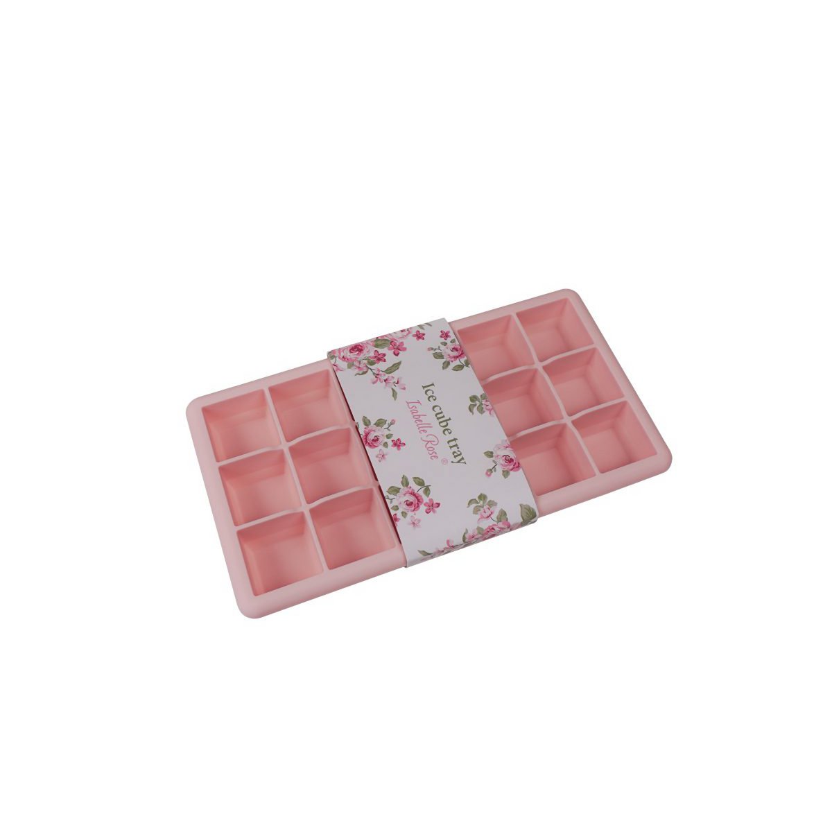 Pastel pink silicone ice cube tray 20x11x3 cm Isabelle Rose