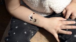Tatuaje temporal: Frasco de gato