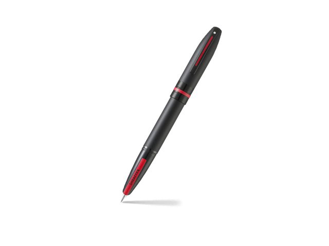 Vulpen SHEAFFER Icon E9108 M Matzwarte lak rode PVD-versieringen