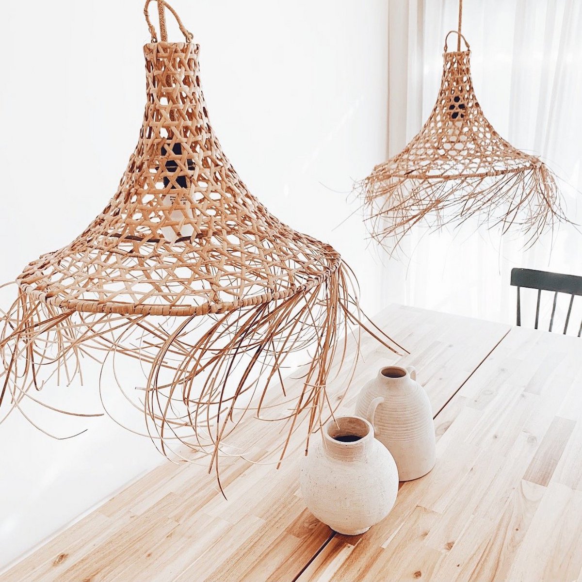 Paralume in rattan Mangsit - M