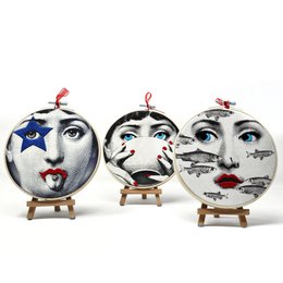 Fornasetti Portraits 15cm – Embroidered Wall Art Retail Starter Pack (7pcs)