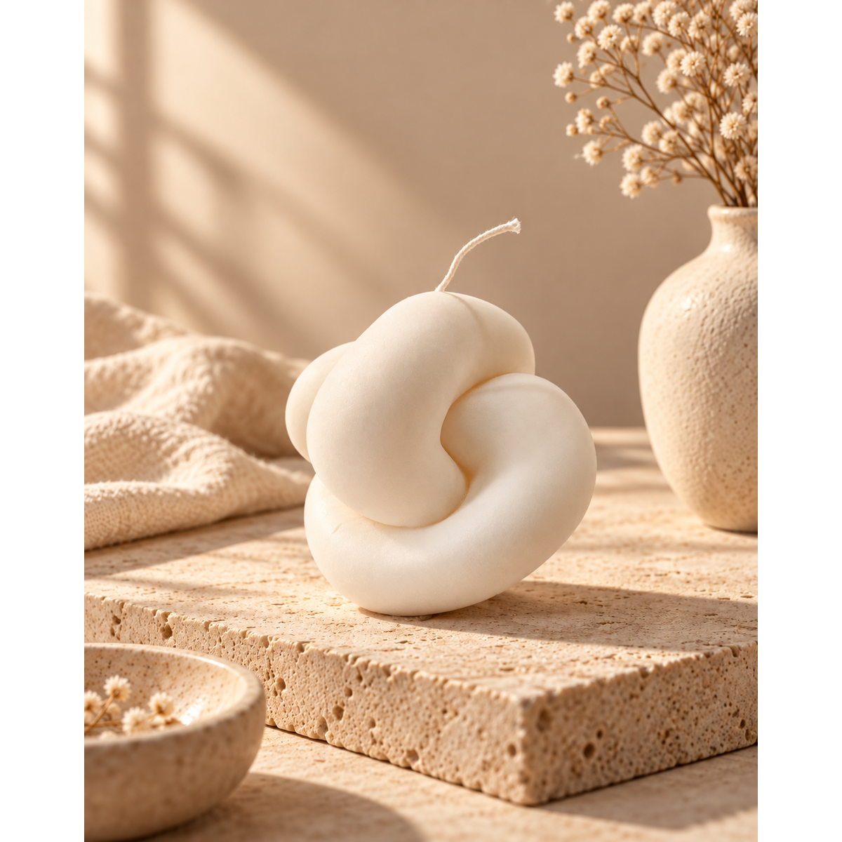 Big knot candle | rapeseed wax