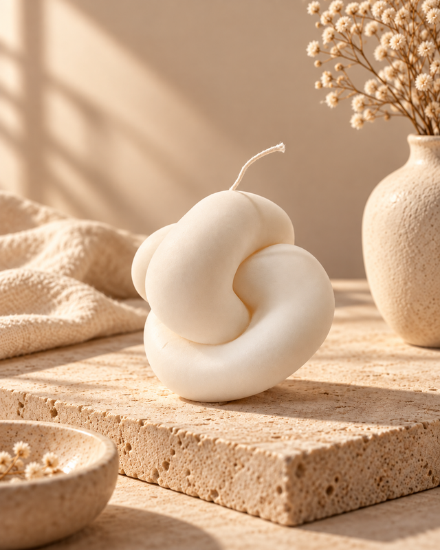 Big knot candle | rapeseed wax