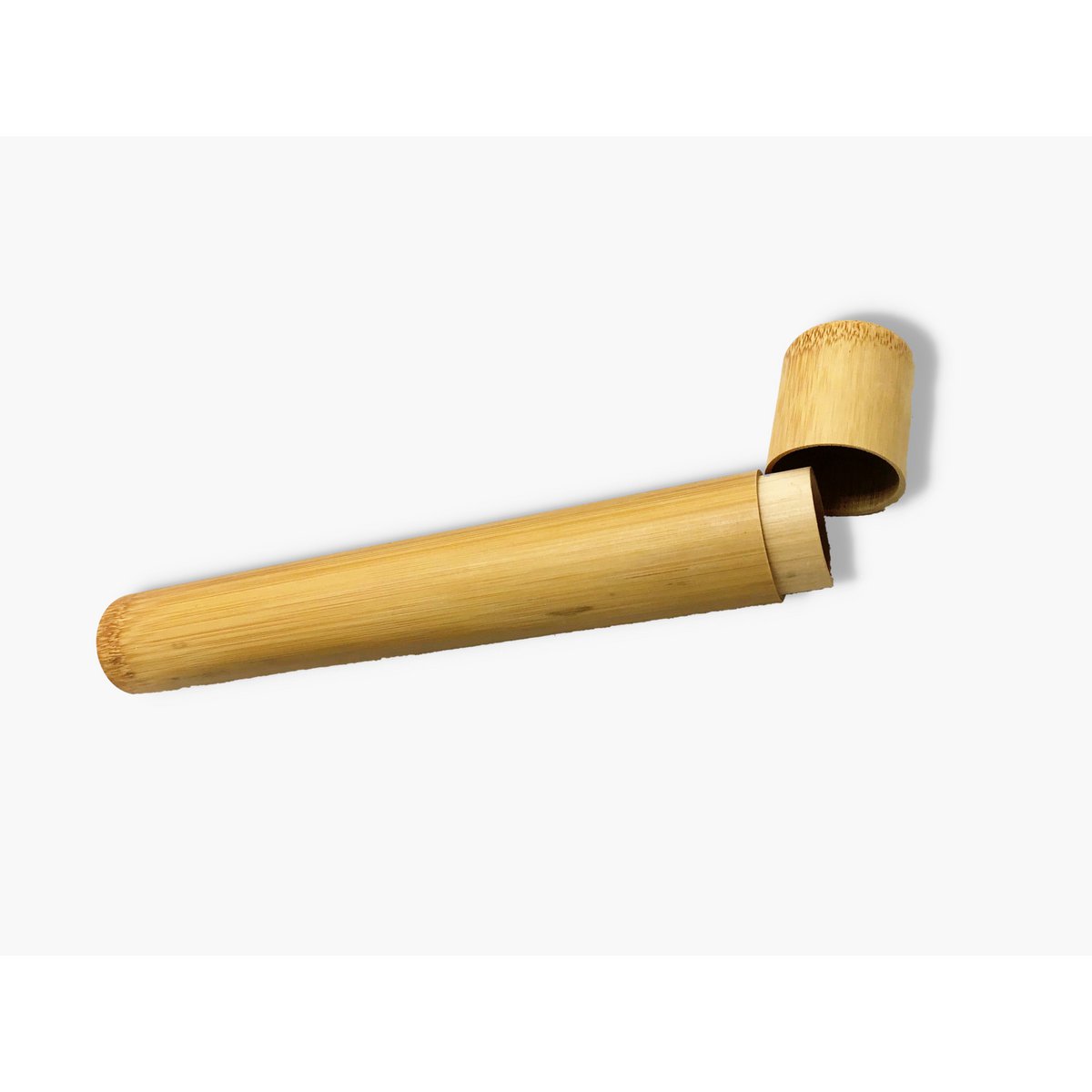 Estuche de viaje para cepillos de dientes de bambú sin marca